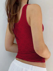 Doily Print Toe Up Tank Top