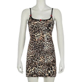 Cami Leopard Printed Slip Mini Dress