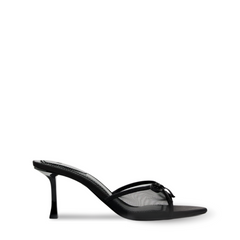 Black Bow Strap Heels