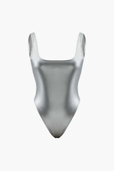 Metallic Square Neck Bodysuit
