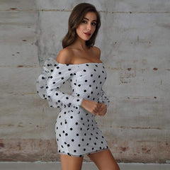 Chiffon Dot Mini Casual Dress