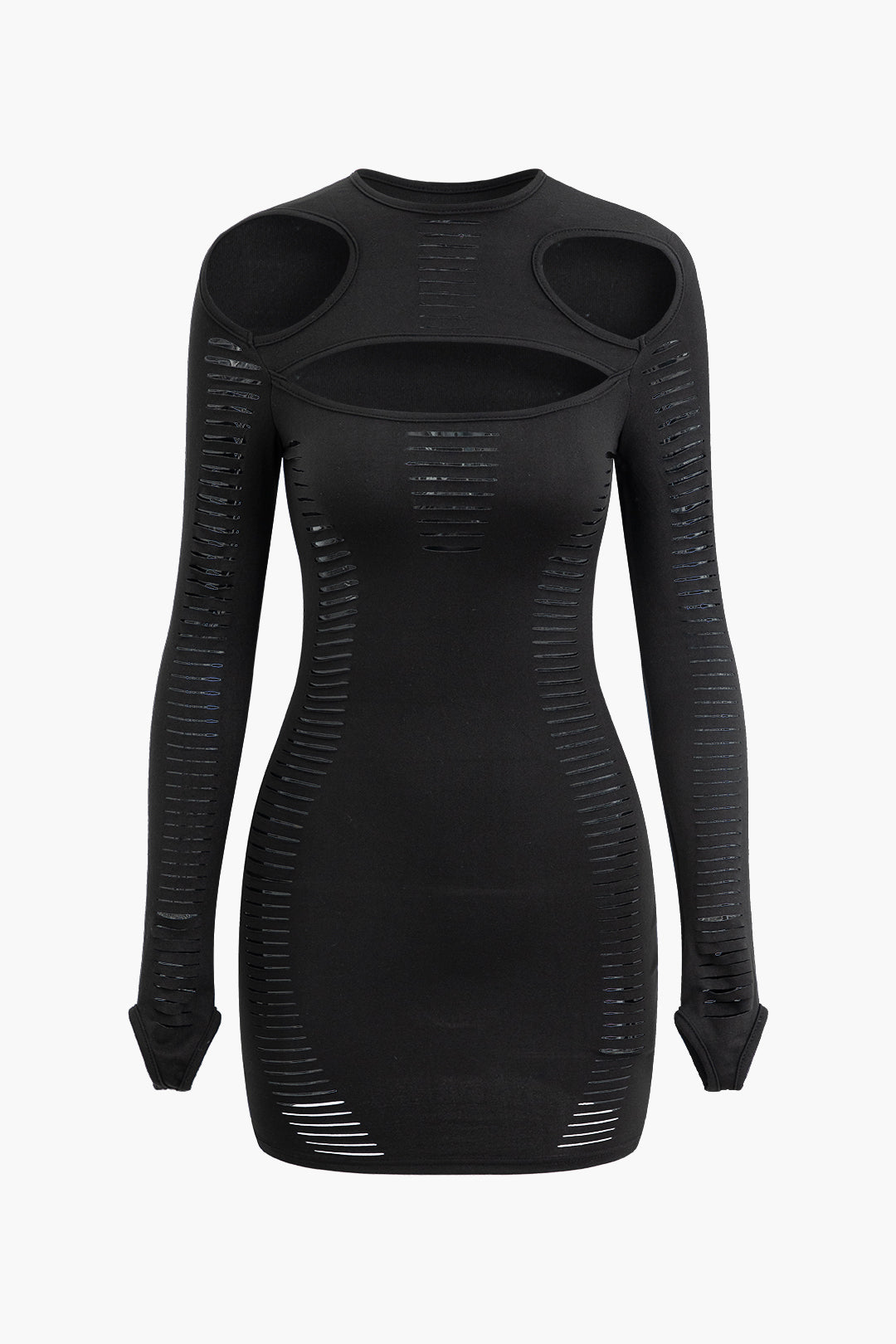 Cutout Round Neck Mini Dress