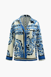 Printed Chest Pocket Long Sleeve Shirt