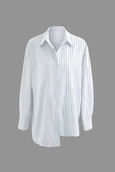 Contrast Stripe Long Sleeve Shirt
