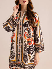 Contrast Trims Vintage - Inspired Floral Printed Co-ord Set