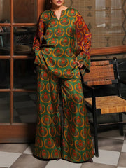 Bold Ethnic Prints Vibrant Silk Co-Ord Set