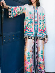 Artistic Borders Tropical-Print Co-ord Set