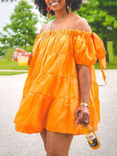 Off Shoulder Tiered Loose Dress
