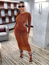 Mesh Cut Out Bodycon Club Dress