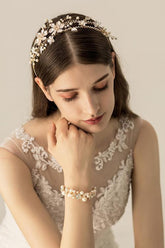 Pearl Rhinestone Flower Headband