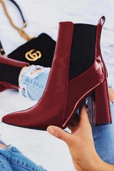 Pointed High Heel Ankle Boots