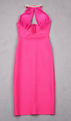 HALTER CUT OUT MIDI DRESS