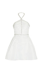 DIAMOND CHAIN DRESS IN WHITE