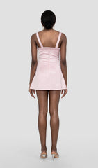 PINK SATIN MINI DRESS