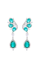DIAMOND BUTTERFLY TOPAZ EARRINGS