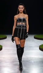 STRAPLESS MINI DRESS IN BLACK