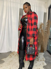 Plaid Single-Breasted Shirt Coat