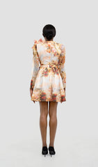 ELENA FLORAL LONG SLEEVE MINI DRESS