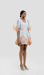 JONI FLORAL PUFF SLEEVE MNI DRESS