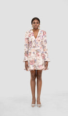 LITA FLORAL LONG SLEEVE MINI DRESS