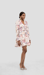 LITA FLORAL LONG SLEEVE MINI DRESS