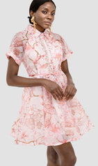 VIANNE FLORAL EMBELLISHED MINI DRESS