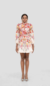 PATTI FLORAL BELT MINI DRESS