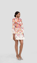 PATTI FLORAL BELT MINI DRESS