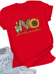 Peace Love Sunshine Casual Tee