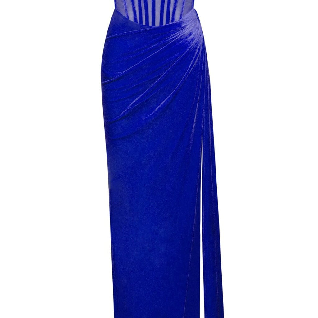 Royal Velvet Mirror & Dori Work Suit Set – Dark Blue
