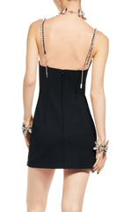 BOW-DETAIL SLEEVELESS MINI DRESS
