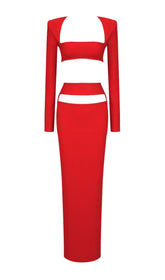 RED TWO PIECES BANDAGE SET