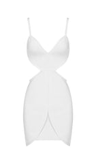 BANDAGE BACKLESS MINI DRESS IN WHITE