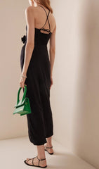 CUT OUT MAXI DRESS IN BLACK