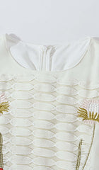 A-LINE SMOCKED MINI DRESSES IN WHITE