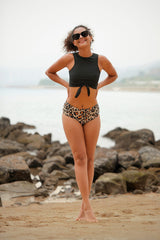Retro Leopard Print Bikini Swimwear