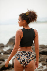 Retro Leopard Print Bikini Swimwear