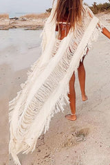 Solid Color Boho Tassel Beachwear