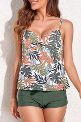 Natural Print Classic Twisted Tankini