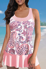 Paisley Patchwork Elegant Drawstring Tankini