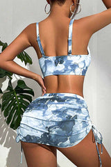 Marble Print On-trend Drawstring Three Pieces