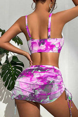 Marble Print On-trend Drawstring Three Pieces