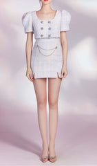 CRYSTAL EMBELLISHED TWO PIECE IN LILAC