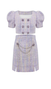 CRYSTAL EMBELLISHED TWO PIECE IN LILAC