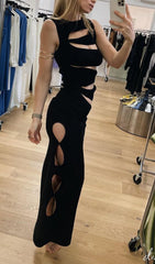 CUTOUT MAXI DRESS IN BLACK