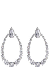 DROP-SHAPED ZIRCON EARRINGS
