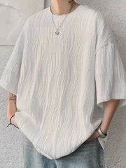 Men's Pleated Short Sleeve Tee