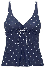 Polka Dot Stunning Lace-Up Tankini