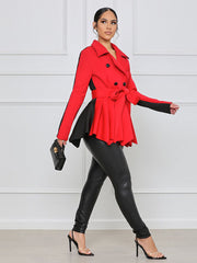 Peplum Double Breasted Blazer