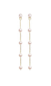 LONG PEARL TASSEL EARRINGS